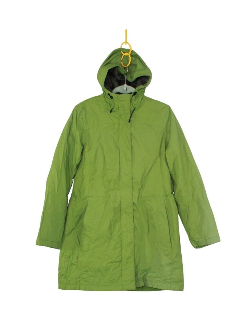 LL Bean Women's Green Hooded Coat Fleece Lined Insulated Parka Winter Gorpcore M